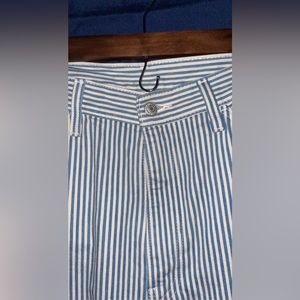 Levi’s Blue Pinstripe Straight Leg Jeans